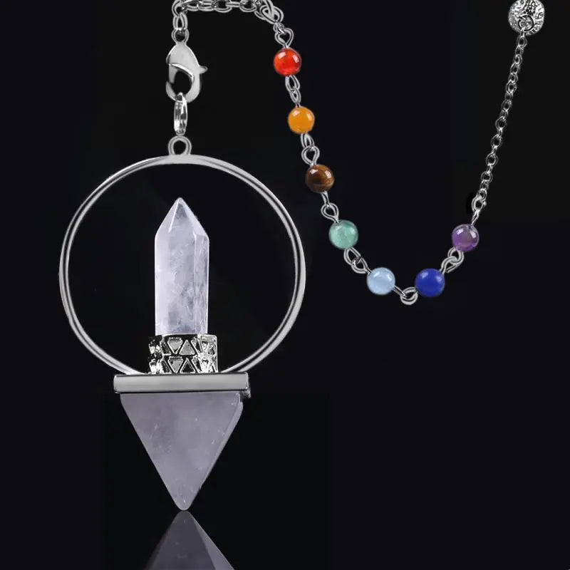 【中古】 Reiki Wellness Reiki Healing Crystal Point 7 Chakra Pendulum - Your Soul Place