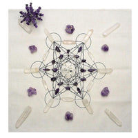 Thumbnail for Sacred Geometry Crystal Grid Altar Cloth-Your Soul Place