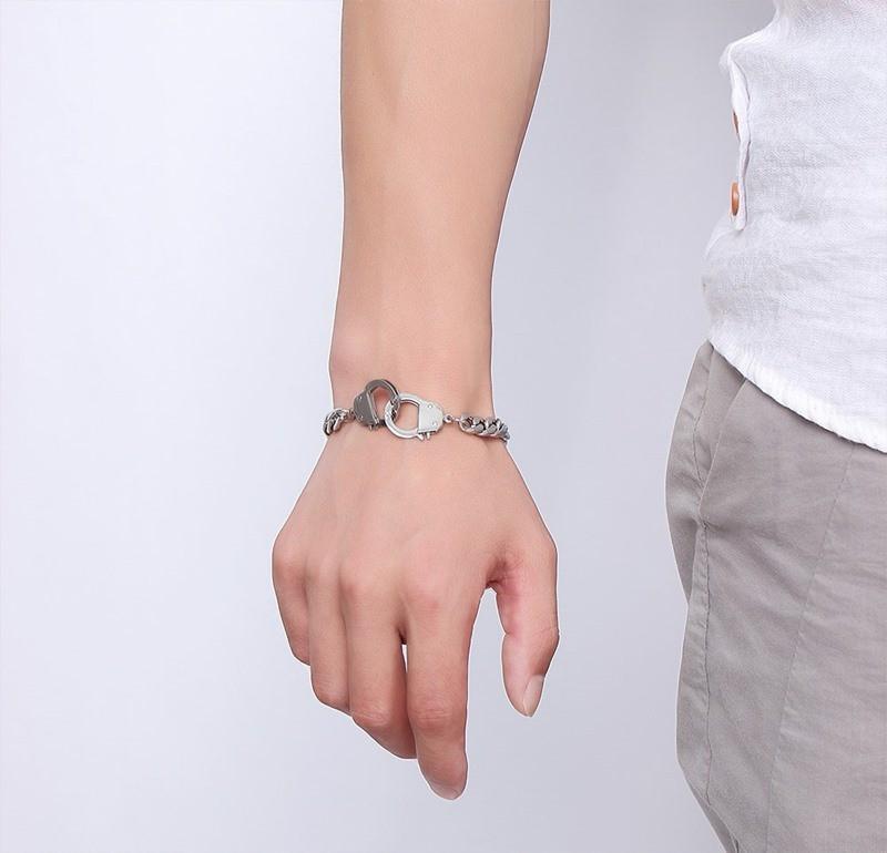 Stainless Steel Handcuffs Bracelet-Your Soul Place