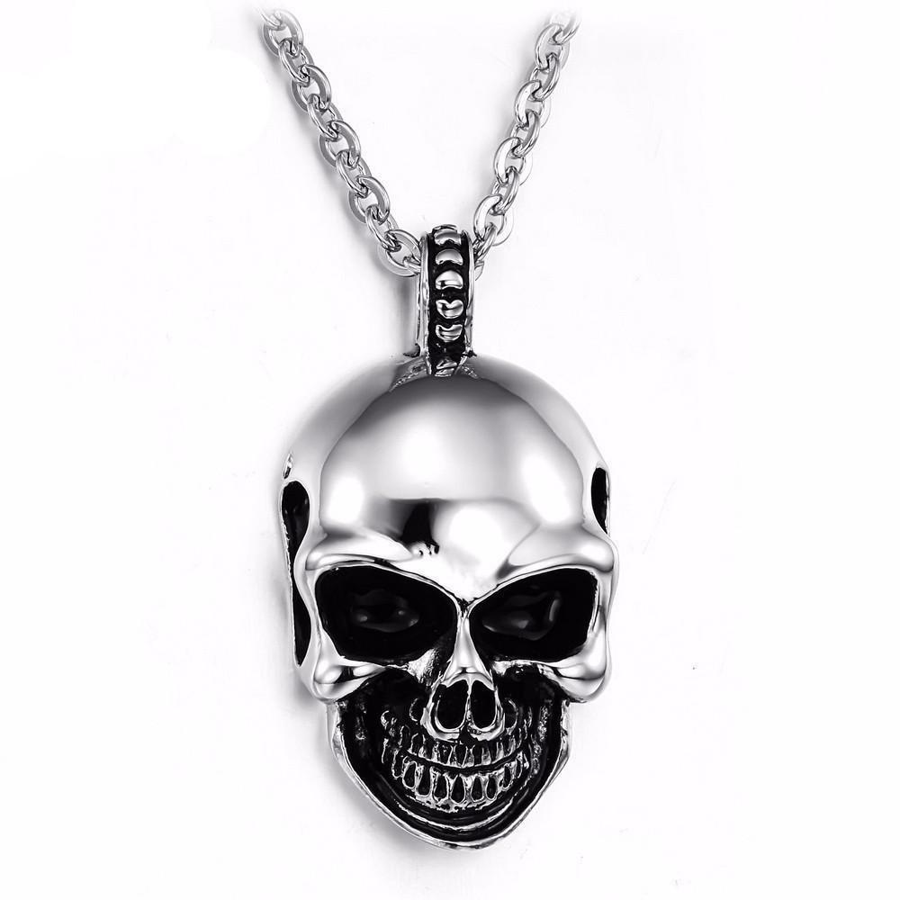 Stainless Steel Skull Pendant Necklace-Your Soul Place