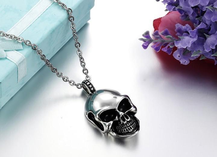 Stainless Steel Skull Pendant Necklace-Your Soul Place