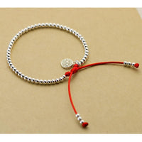 Thumbnail for Sterling Silver Lucky Red Rope Prosperity Bracelet-Your Soul Place