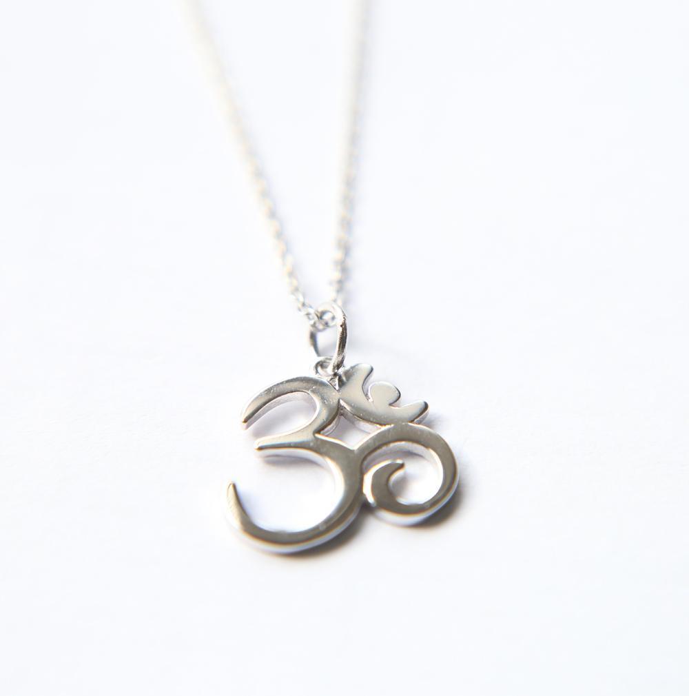 Sterling Silver Om Necklace-Your Soul Place