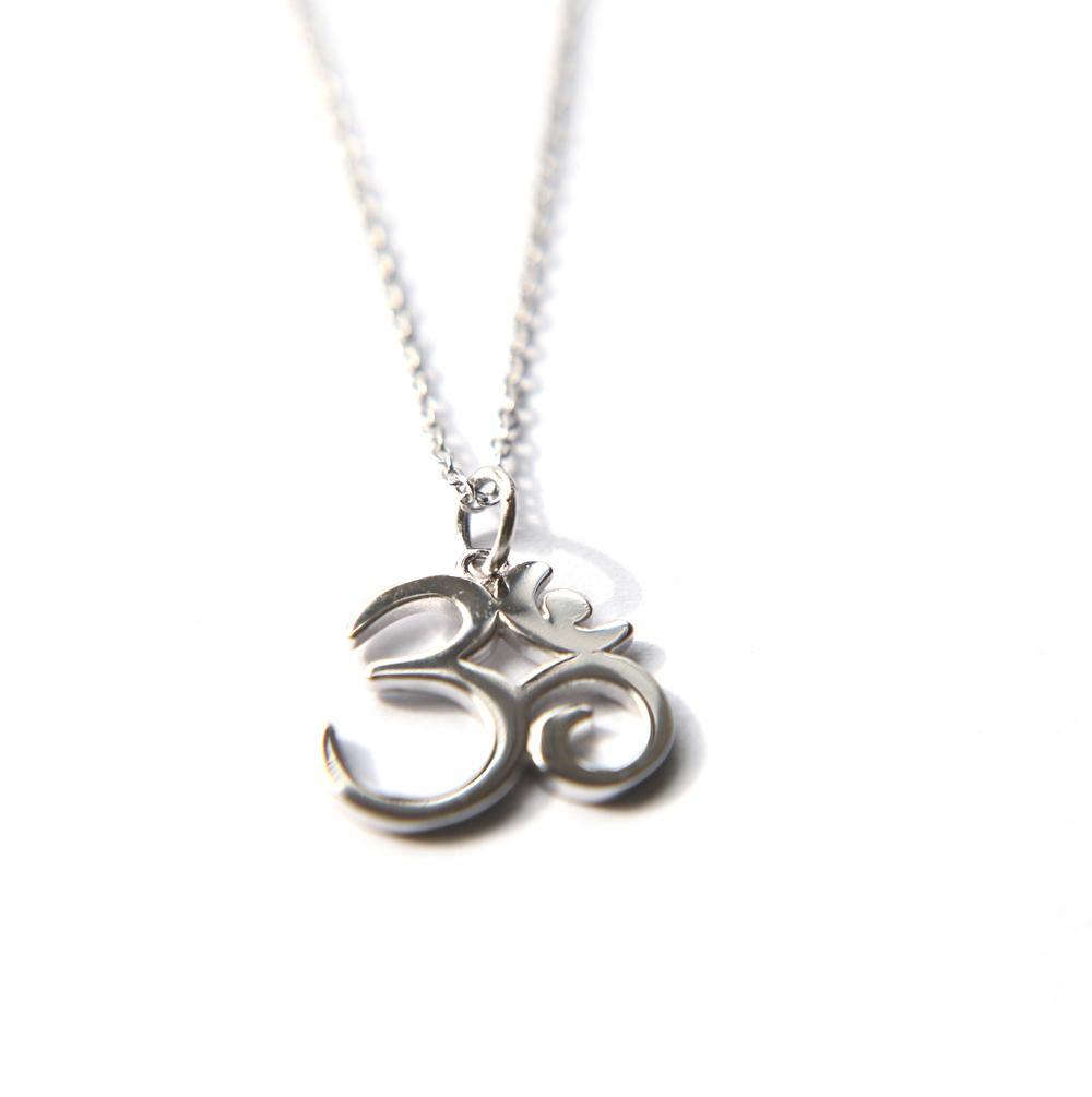 Sterling Silver Om Necklace-Your Soul Place