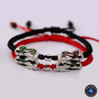 Thumbnail for Sterling Silver Thermochromic Pixiu Lucky Buddhist Rope Bracelet-Your Soul Place