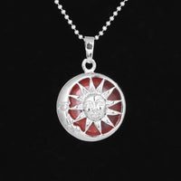 Thumbnail for Sun And Moon Healing Stone Openwork Necklace