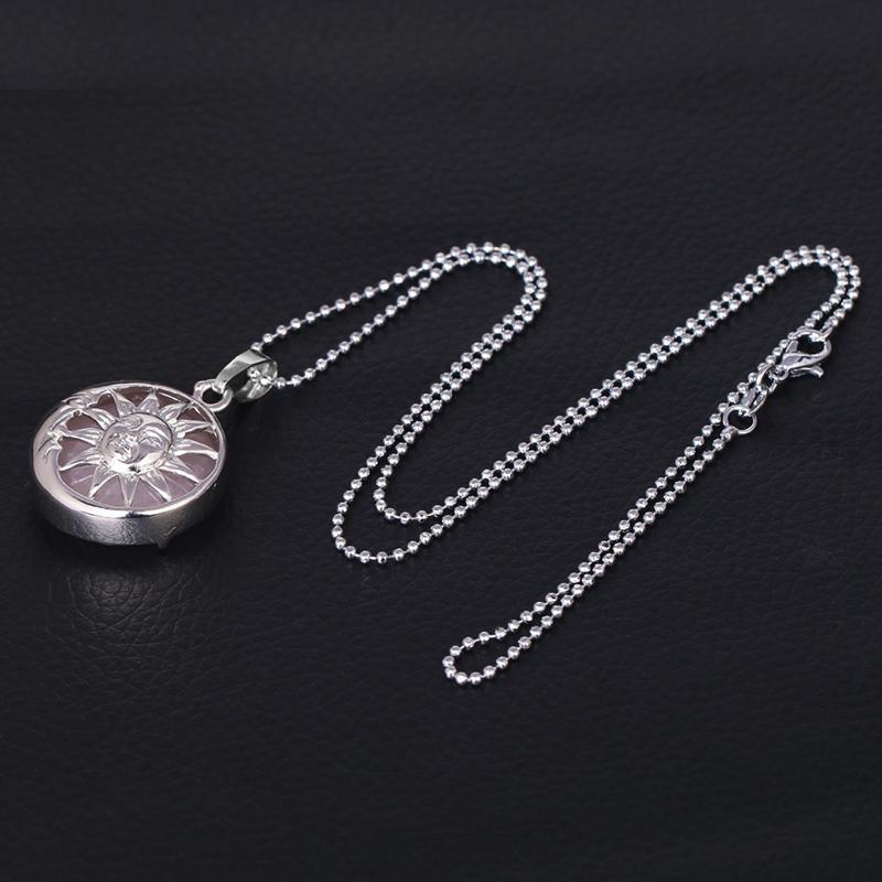 Sun And Moon Healing Stone Openwork Necklace-Your Soul Place