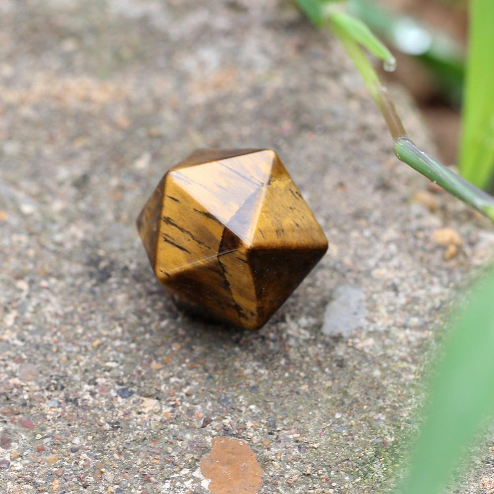 Tiger Eye Platonic Solids Sacred Geometry Set-Your Soul Place