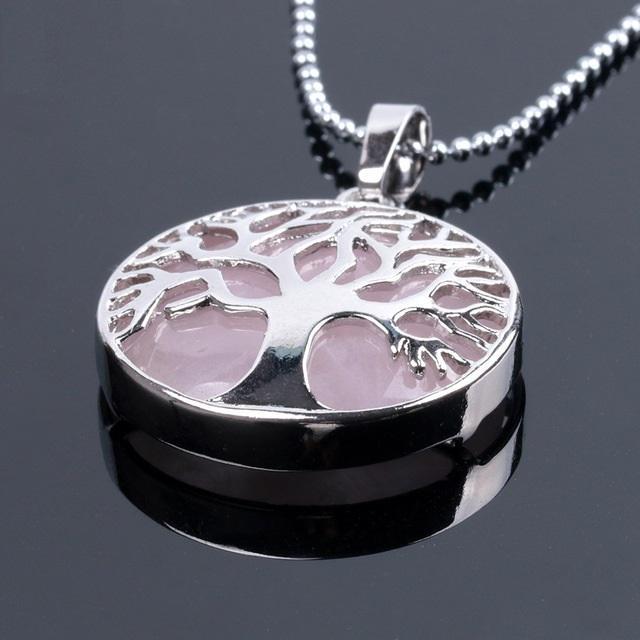 Tree Of Life Healing Stone Openwork Necklace-Your Soul Place