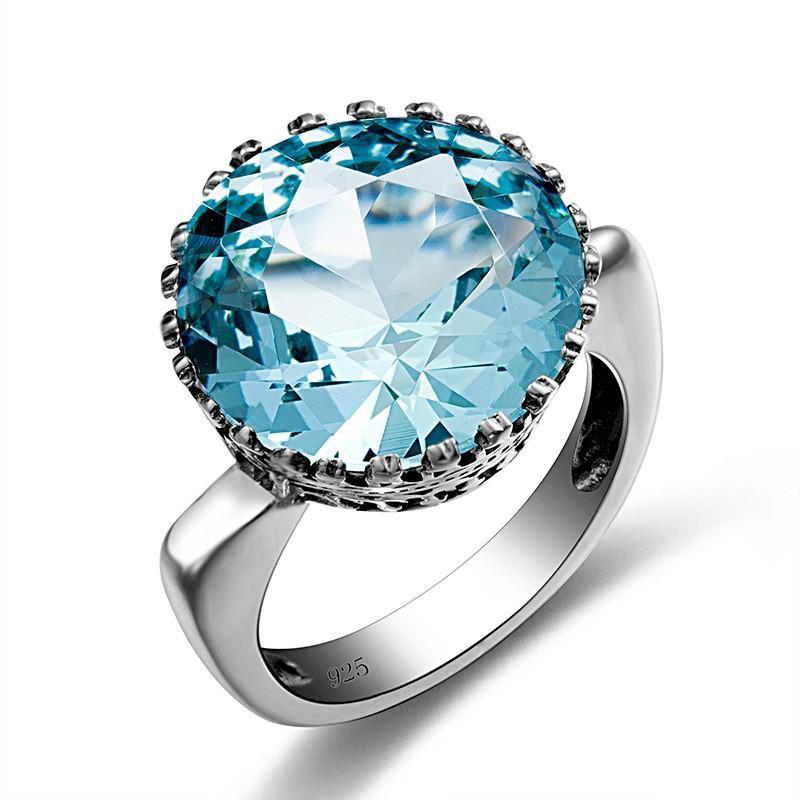Vintage Aquamarine Sterling Silver Ring-Your Soul Place