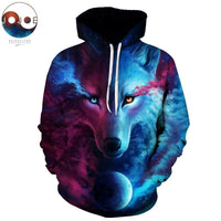 Thumbnail for Where Light And Darkness Meet Wolf Hoodie-Your Soul Place