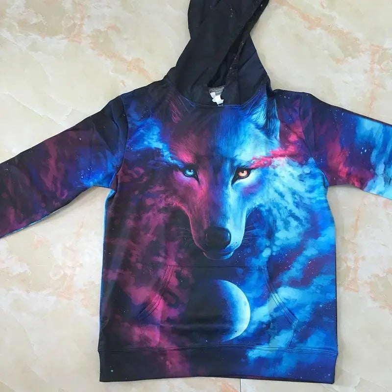 Where Light And Darkness Meet Wolf Hoodie