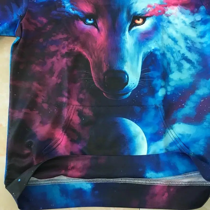 Where Light And Darkness Meet Wolf Hoodie